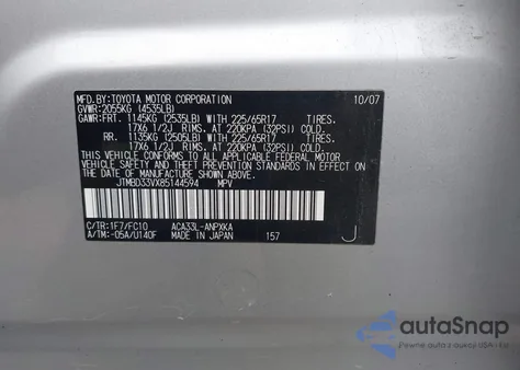 2008 Toyota Rav4 из США, поврежденный, VIN JTMBD33VX85144594